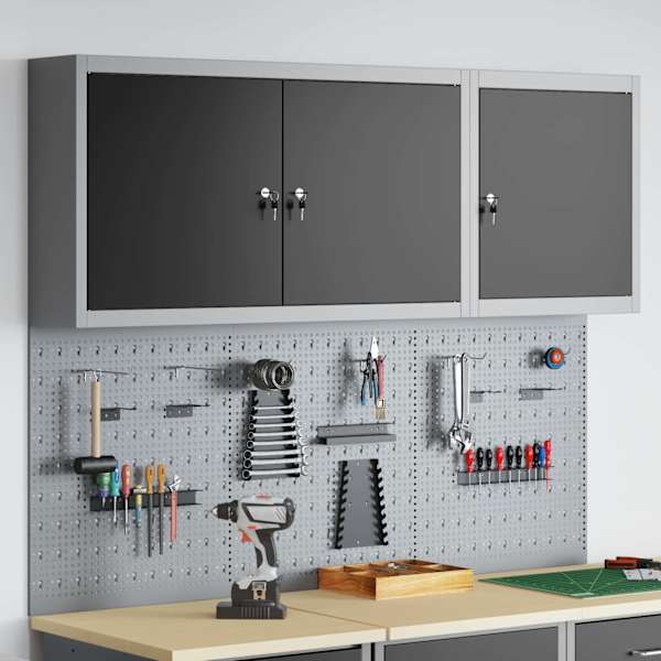 Töökojamööbli komplekt, 5 osa – must, 150 × 20 × 115 cm – 3321400