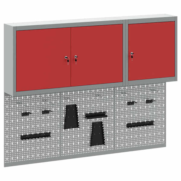 Töökojamööbli komplekt, 5 osa – punane, 150 × 20 × 115 cm – 3321401