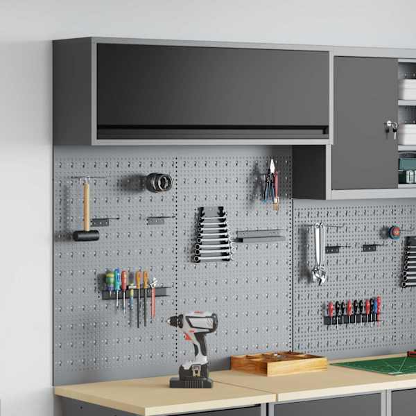 Töökojamööbli komplekt, 3 osa – must, 100 × 25 × 115 cm – 3321410