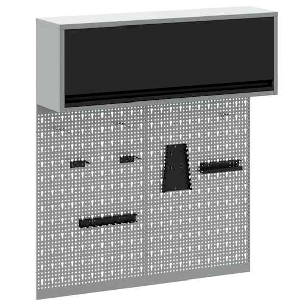 Töökojamööbli komplekt, 3 osa – must, 100 × 25 × 115 cm – 3321410