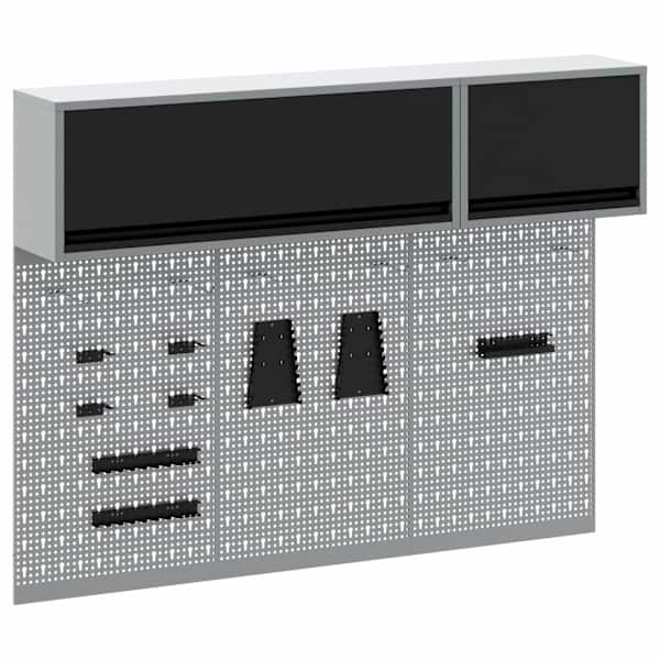 Töökojamööbli komplekt, 5 osa – must, 150 × 25 × 115 cm – 3321412