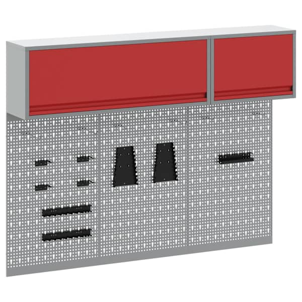 Töökojamööbli komplekt, 5 osa – punane, 150 × 25 × 115 cm – 3321413
