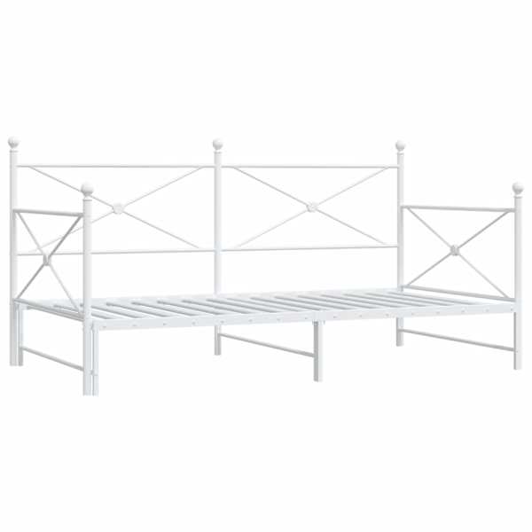 Voodiraam, valge, 100 × 190 cm — mudel 4104690