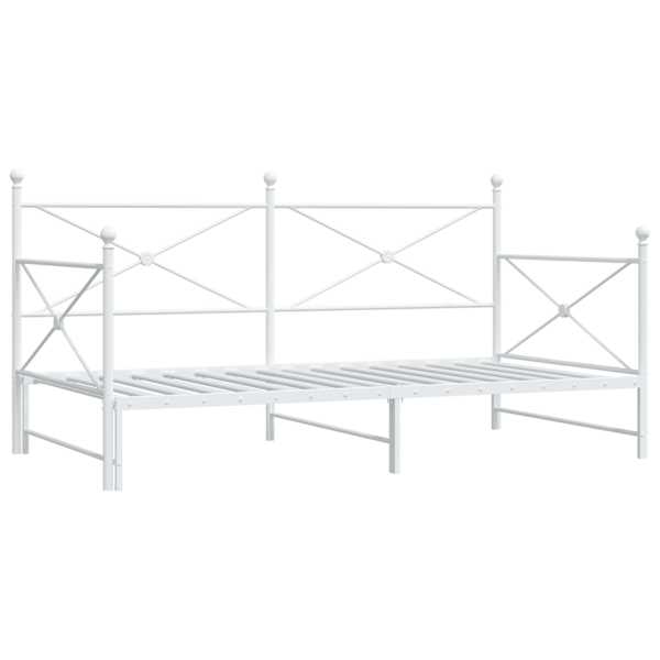 Voodiraam, valge, 107 × 203 cm — mudel 4104692