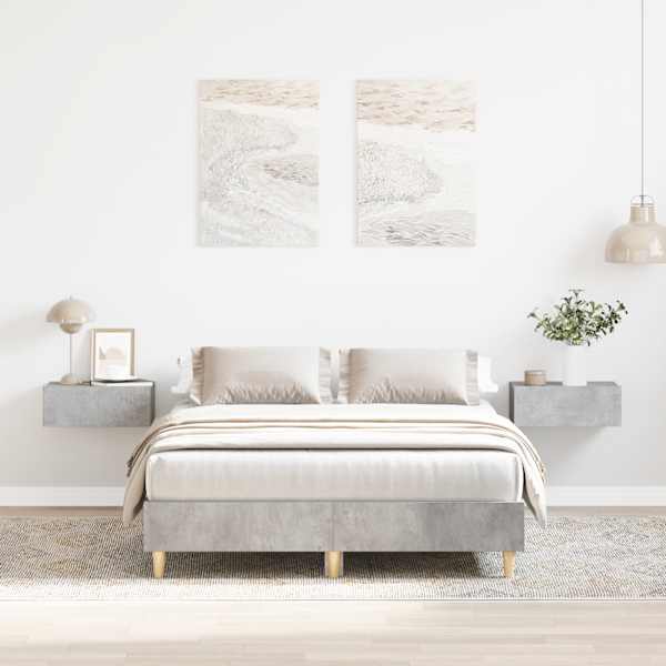 Voodiraam, betoonhall, 120 × 200 cm, tehispuit