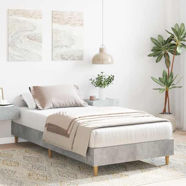 Voodiraam, betoonhall, 100 × 200 cm, tehispuit — mudel 861042