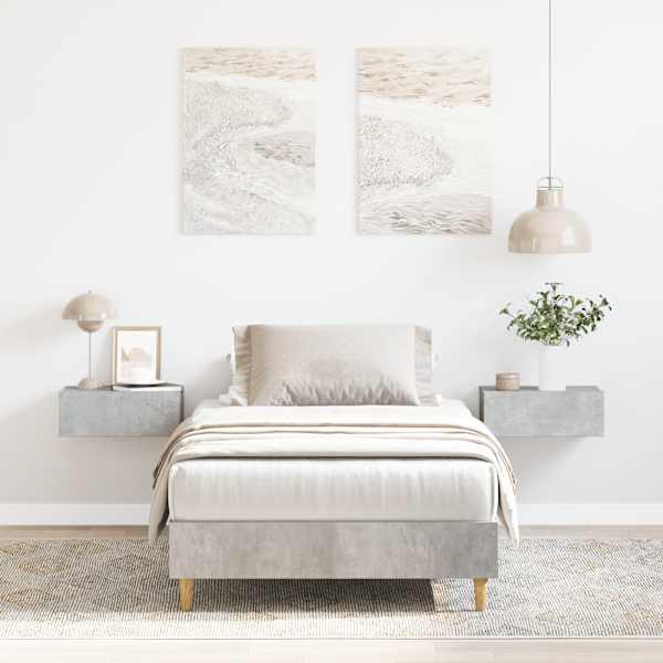Voodiraam, betoonhall, 100 × 200 cm, tehispuit — mudel 861042