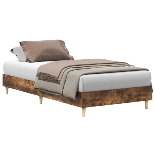 Voodiraam, suitsutatud tamm, 100 × 200 cm — mudel 861043