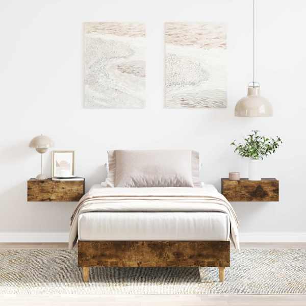 Voodiraam, suitsutatud tamm, 100 × 200 cm — mudel 861043