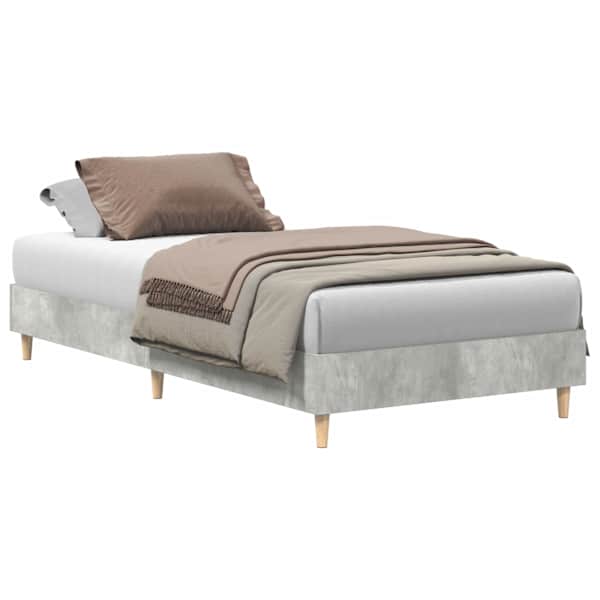 Voodiraam, betoonhall, 75 × 190 cm, tehispuit — mudel 861096