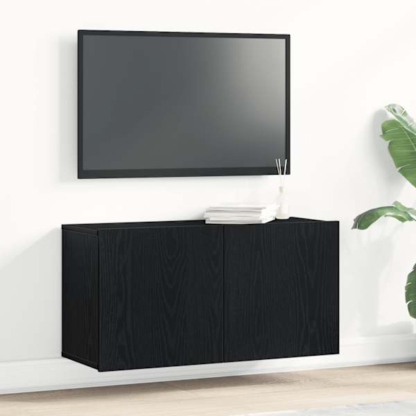 Telerikapp, must tamm, 80 × 30 × 41 cm, töödeldud puit