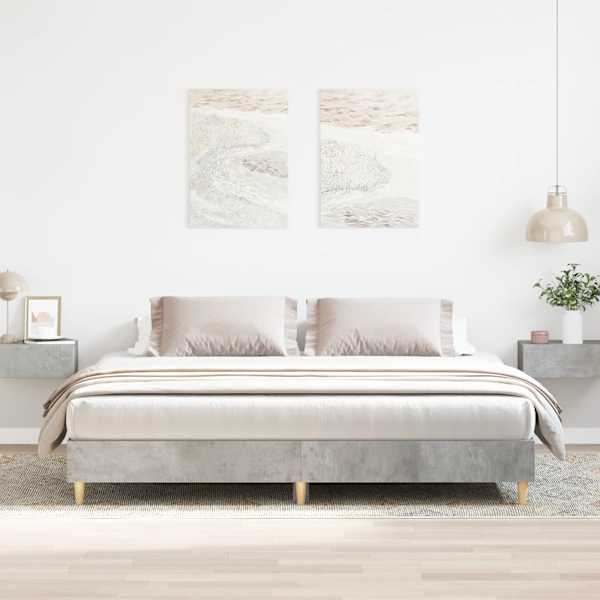 Voodiraam, betoonhall, 200 × 200 cm, tehispuit