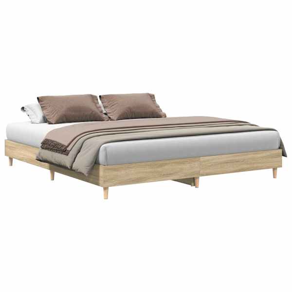 Voodiraam peatsiga, sonoma tamm, 180 × 200 cm — mudel 3329023