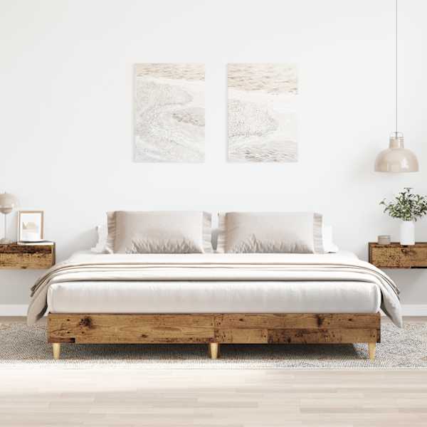 Voodiraam, vana puit, 160 × 200 cm, tehispuit — mudel 3329037
