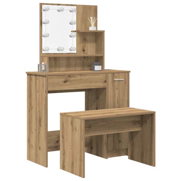 Tualettlaua komplekt LED vana puiduga