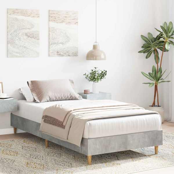 Voodiraam, betoonhall, 90 × 200 cm, tehispuit — mudel 861051