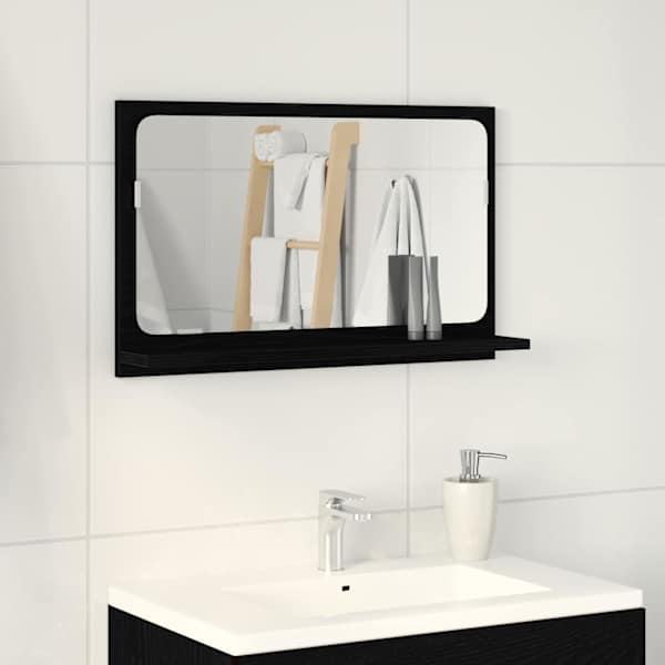 Peegli Riiul Must tamm 60 × 10,5 × 37 cm Tehispuit
