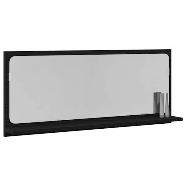 Peegli Riiul Must tamm 90 × 10,5 × 37 cm Tehispuit