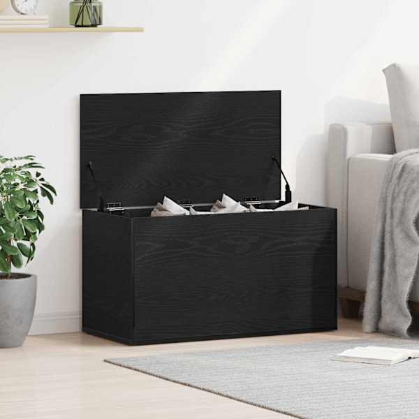 Salvestuskarp Must tamm 84 × 42 × 46 cm Tehispuit