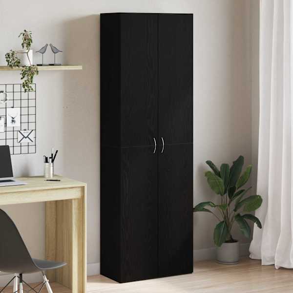 Kontorikapp Must tamm 60 × 32 × 190 cm Tehispuit