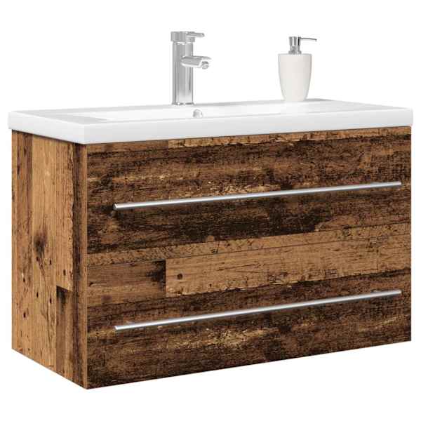 Vannitoa kraanikausi kapp 2 tk Vana puit 80 × 38,5 × 48 cm