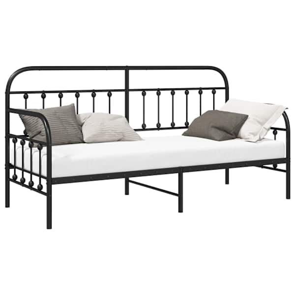 Voodiraam, must, 75 × 190 cm