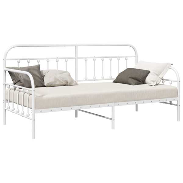 Voodiraam, valge, 100 × 200 cm — mudel 42002647