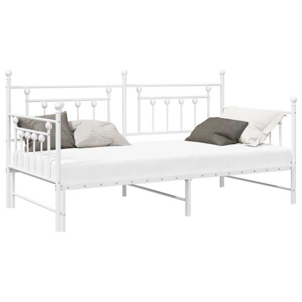 Voodiraam, valge, 90 × 200 cm — mudel 42002680