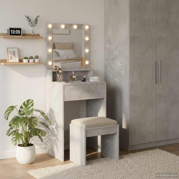 Riietumislaud Betoonhall 50 × 41 × 135 cm Tehispuit