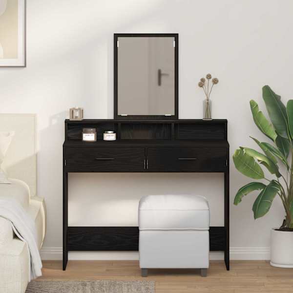 Riietumislaud Must tamm 100 × 41 × 140 cm Tehispuit