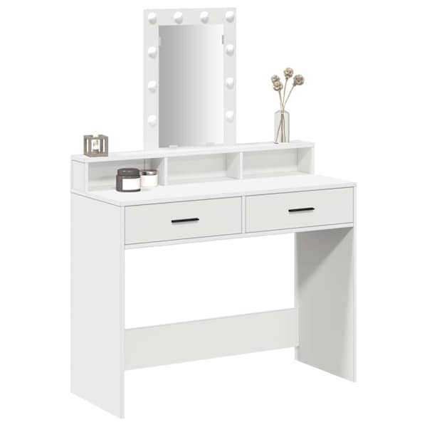 Riietumislaud Valge 100 × 41 × 140 cm Tehispuit
