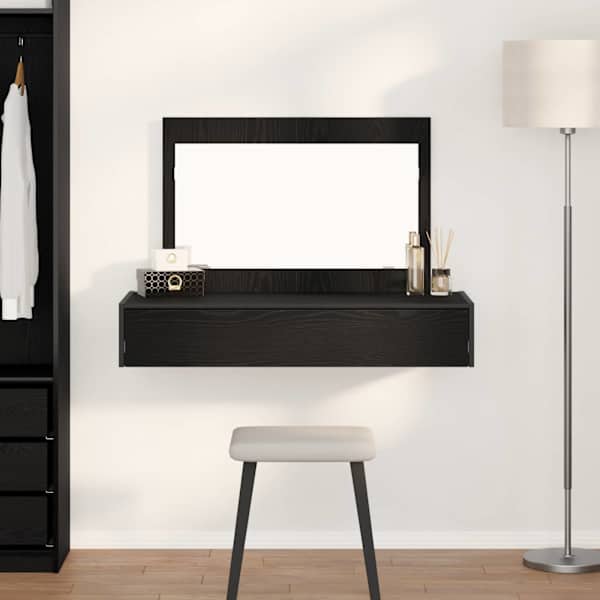 Riietumislaud Must 100 × 40 × 70 cm Tehispuit