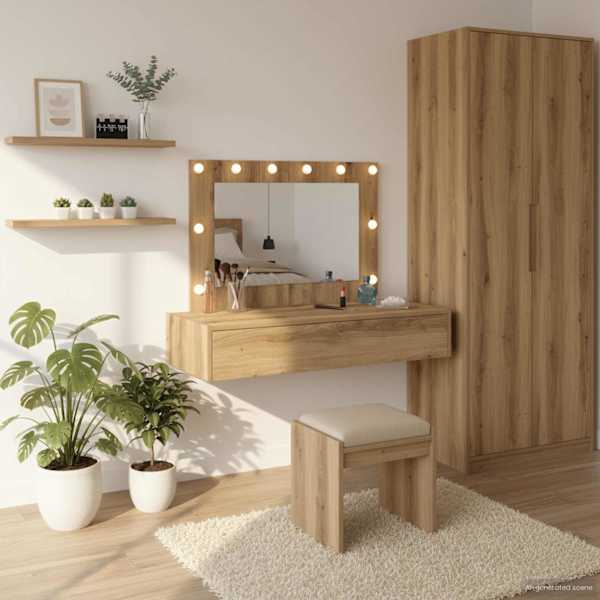 Riietumislaud Pruun 100 × 40 × 70 cm Tehispuit