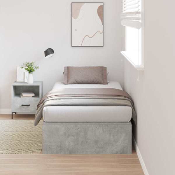 Panipaigaga voodiraam, betoonhall, 80 × 200 cm, tehispuit — mudel 3335336