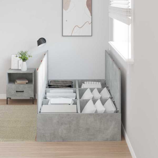Panipaigaga voodiraam, betoonhall, 100 × 200 cm, tehispuit — mudel 3335352