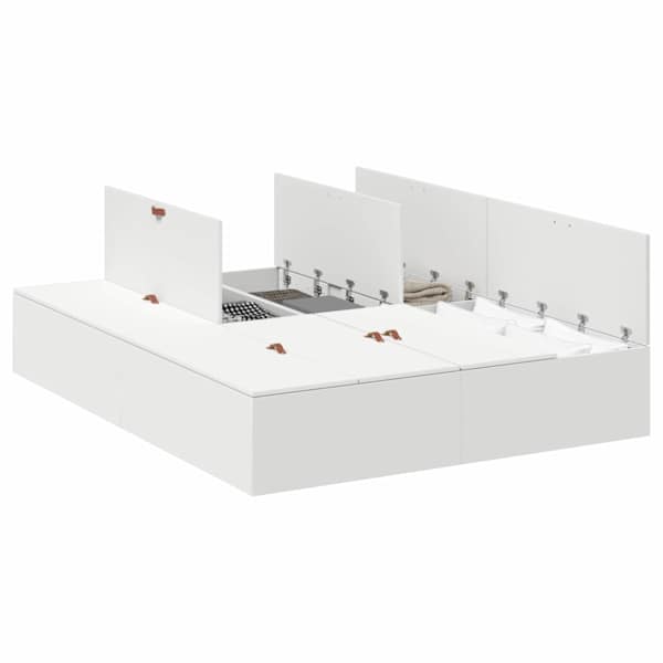 Panipaigaga voodiraam, valge, 140 × 190 cm, tehispuit — mudel 3335429