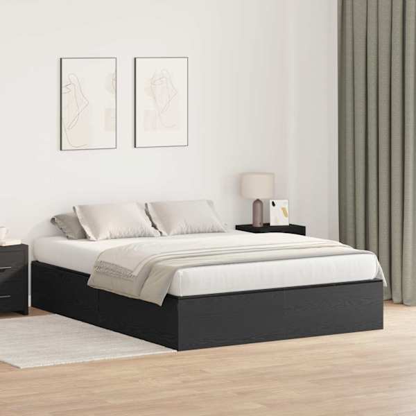 Panipaigaga voodiraam, must tamm, 140 × 190 cm, tehispuit — mudel 3335430