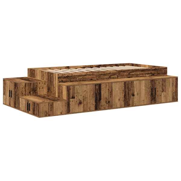 Panipaigaga voodiraam, vana puit, 70 × 190 cm, tehispuit — mudel 3335595