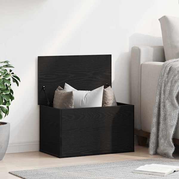 Salvestuskarp Must tamm 60 × 35 × 35 cm Tehispuit