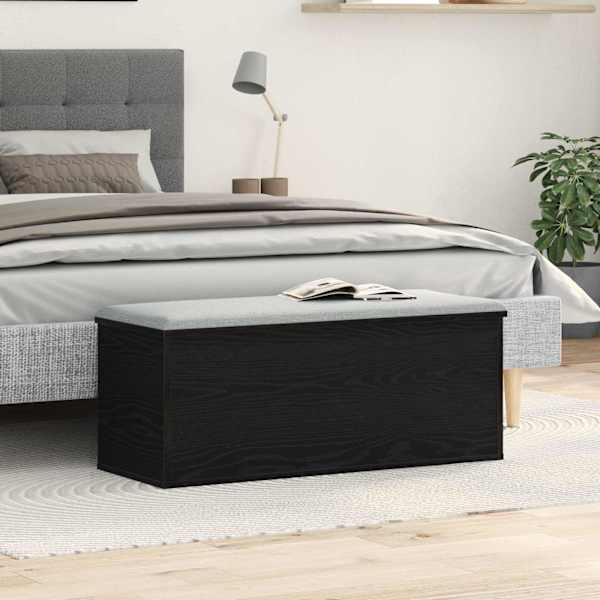 Salvestuskarp Must tamm 90 × 35 × 35 cm Tehispuit