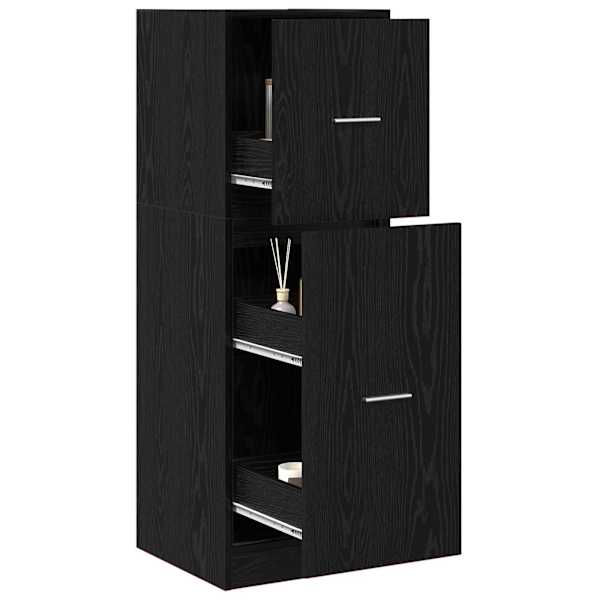 Apteekri kapp Must tamm 40 × 41 × 118 cm Tehispuit