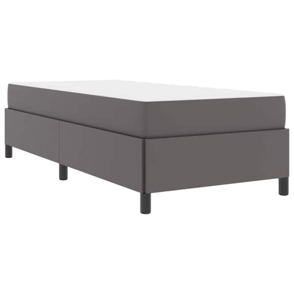 Voodiraam koos madratsiga, hall, 80 × 200 cm, kangas — mudel 3398972