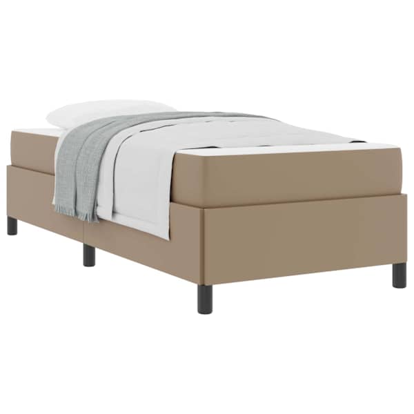 Voodiraam koos madratsiga, cappuccino, 80 × 200 cm, kangas — mudel 3398973