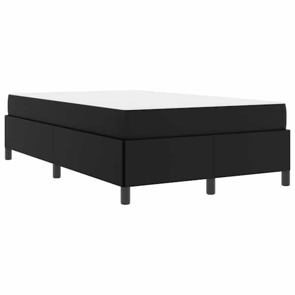 Voodiraam koos madratsiga, must, 120 × 190 cm, kangas — mudel 3398989