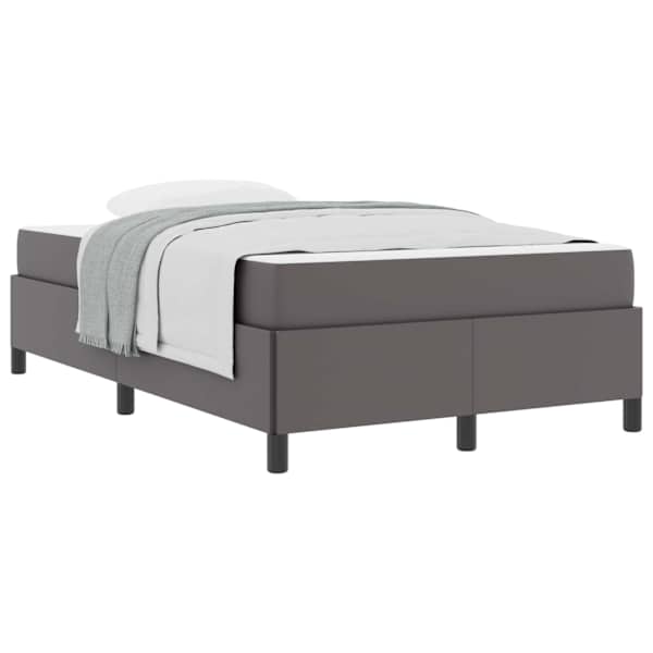 Voodiraam koos madratsiga, hall, 120 × 190 cm, kangas — mudel 3398992