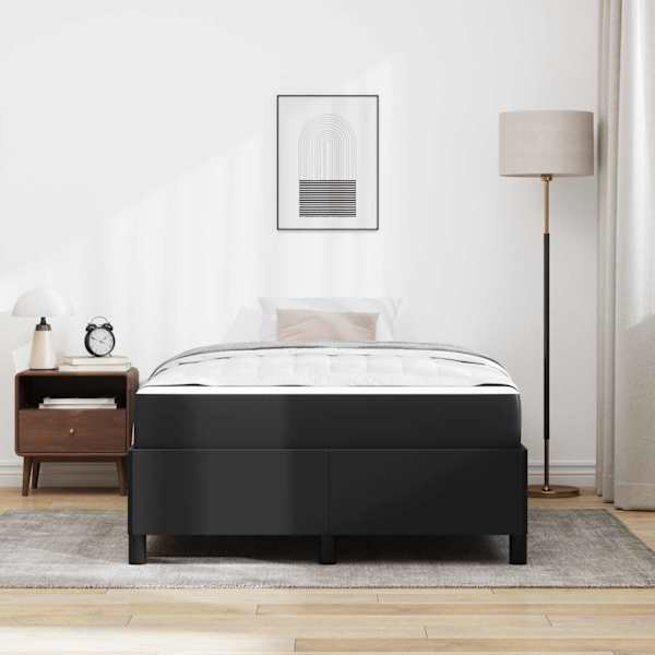 Voodiraam koos madratsiga, must, 120 × 200 cm, kangas — mudel 3398994