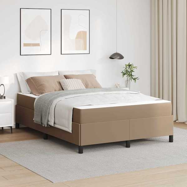 Voodiraam koos madratsiga, cappuccino, 160 × 200 cm, kangas — mudel 3399013