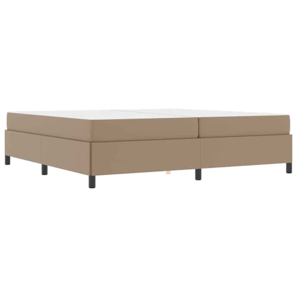 Voodiraam koos 2 madratsiga, cappuccino, 200 × 200 cm, kangas — mudel 3399023