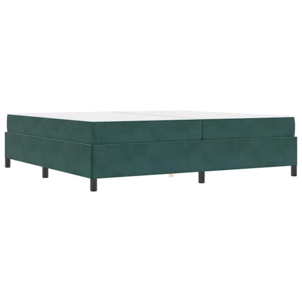 Voodiraam koos 2 madratsiga, tumeroheline, 200 × 200 cm, kangas — mudel 3399087