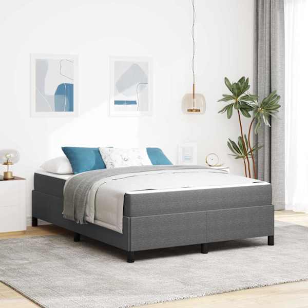 Voodiraam koos madratsiga, helehall, 160 × 200 cm, kangas — mudel 3399130